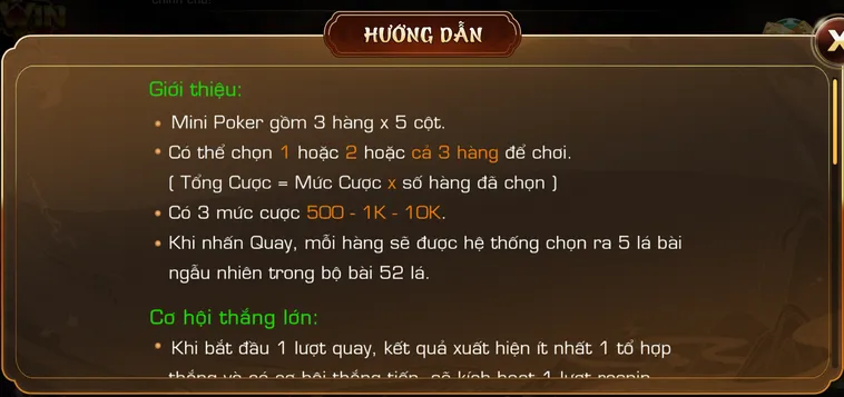 Tham Gia Mini Poker Tại Iwin Club Nhận Thưởng Cực Khủng Mỗi Ván Cược
