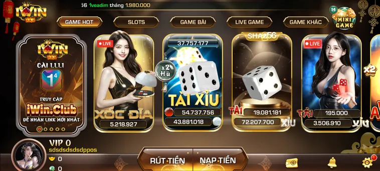Cổng Game iWin Club - Tập Hợp Kho Trò Chơi Đa Dạng - Khổng Lồ Hấp Dẫn Mọi Cược Thủ